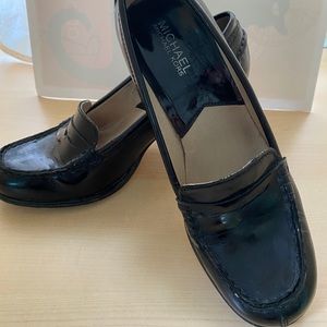 Michael Kors black loafer heels